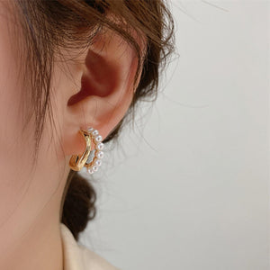 Boucles d'oreilles en perles de mode simples