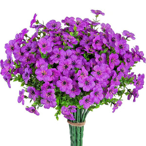 Fleurs de simulation violettes