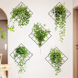 Sticker mural plante verte 3D