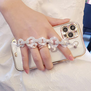 Cas De Téléphone De Bracelet De Diamant