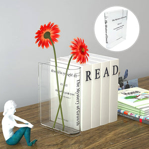 Vase en acrylique en forme de livre