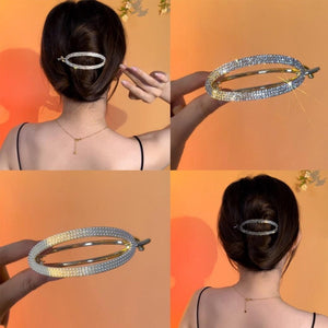 Boucle De Cheveux Minimaliste Incurvée Scintillante