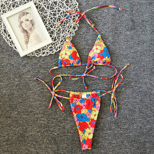 Nouveau bikini de plage sexy à imprimé floral