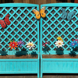 Décoration de clôture de fleurs créative
