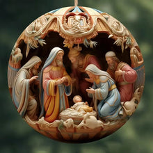Charger l&#39;image dans la galerie, Étiquette suspendue en céramique de la Nativité