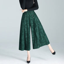 Charger l&#39;image dans la galerie, Pantalon Large Taille Haute à Imprimé Vintage pour Femme