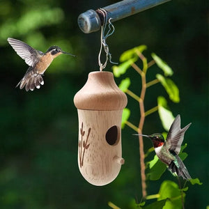 Wooden Hummingbird House - Gift for Natural Lovers