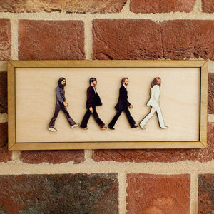 Portrait encadré d'Abbey Road des Beatles